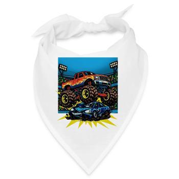 Monstertruck-Show unter Arena-Lichtern - Bandana - Weiß - Vorne