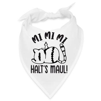 Mi Mi Mi Halt's Maul freche böse Katze - Bandana - Weiß - Vorne