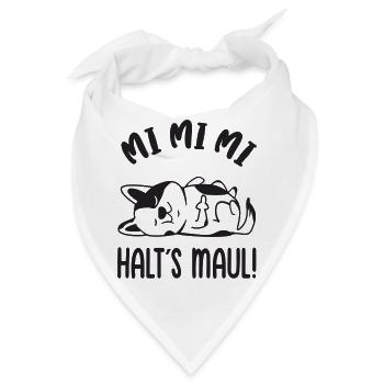 Mi Mi Mi Halt's Maul frecher böser Hund - Bandana - Weiß - Vorne