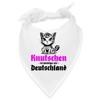 Knutschen ist wichtiger als Deutschland - Bandana - Weiß - Vorne