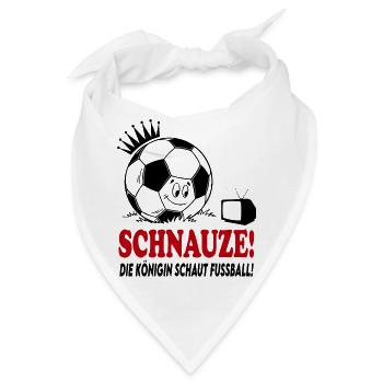 Schnauze Die Königin schaut guckt Fußball - Bandana - Weiß - Vorne