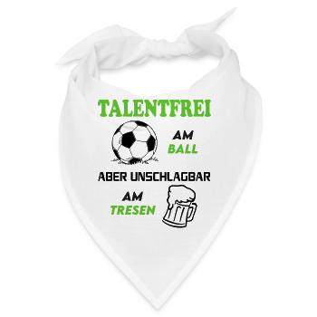 Fußball Fussball Talentfrei am Ball Tresen Bier - Bandana - Weiß - Vorne