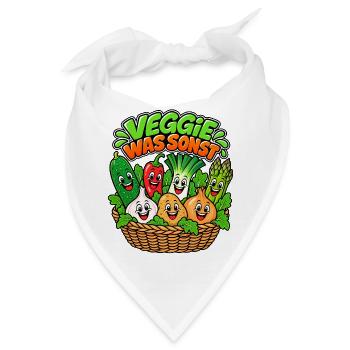 Veggie Was Sonst - Bandana - Weiß - Vorne