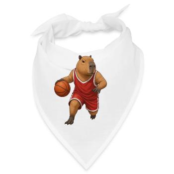 Capybara spielt Basketball  - Bandana - Weiß - Vorne