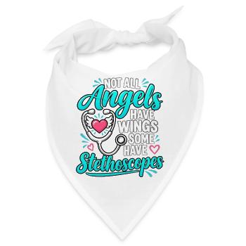 Examinierte Krankenschwester RN Stethoskop Arzt Medizinische Kunst - Bandana - Weiß - Vorne