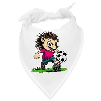 Fussball Igel - Bandana - Weiß - Vorne