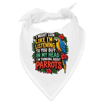 Lustige Papageien-Mama Besitzerin Vogelliebhaber Tropische Haustierkunst - Bandana - Weiß - Vorne