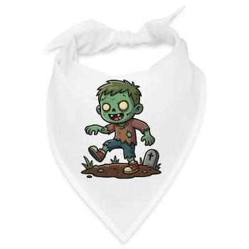 Grüner Zombie - Bandana - Weiß - Vorne