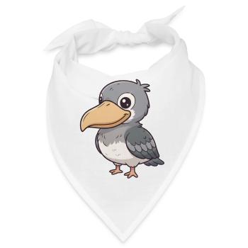 Schuhschnabel Vogel - Bandana - Weiß - Vorne