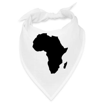 Afrika - schwarzer Kontinent - Bandana - Weiß - Vorne