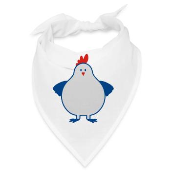 fette henne - Bandana - Weiß - Vorne