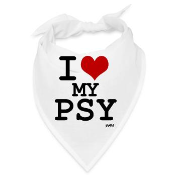 i love my psy - Bandana - Weiß - Vorne