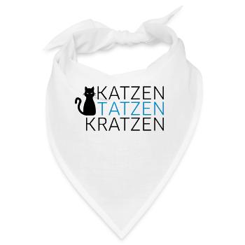 KATZEN TATZEN KRATZEN - Bandana - Weiß - Vorne