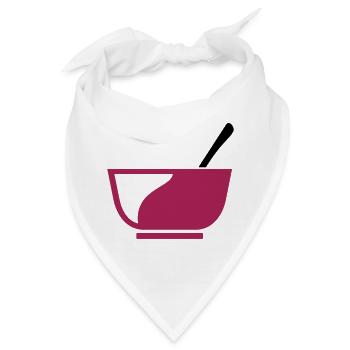 Müslischale zum Frühstück Geschenk - Bandana - Weiß - Vorne