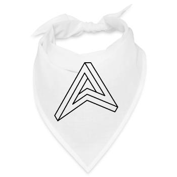 unmögliche Figur Escher Dreieck Geometrie Hipster - Bandana - Weiß - Vorne