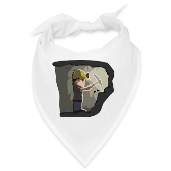 bergarbeiter miner bergwerk mine coal kohle17 - Bandana - Weiß - Vorne