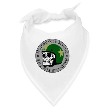 Motorcycle Maniac - Bandana - Weiß - Vorne