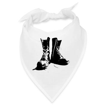 schuhe highheels schoes flipflops boots stiefel19 - Bandana - Weiß - Vorne