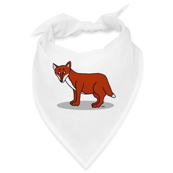 Natur Wild Wald Rotwild Fuchs - Bandana - Weiß - Vorne