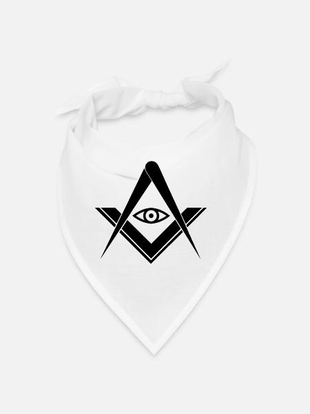 cadeau de tatouage symbole maçonnique - Bandana - blanc - Devant