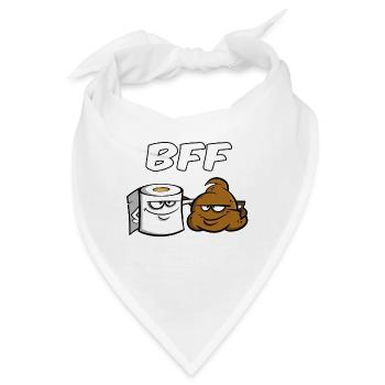 BFF - Best friends for ever - Geschenkidee Freunde - Bandana - Weiß - Vorne
