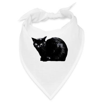 In der Nacht sind alle Katzen schwarz - Bandana - Weiß - Vorne