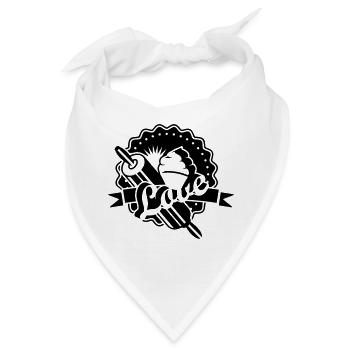 Nudelholz mit Cupcake - Bandana - Weiß - Vorne