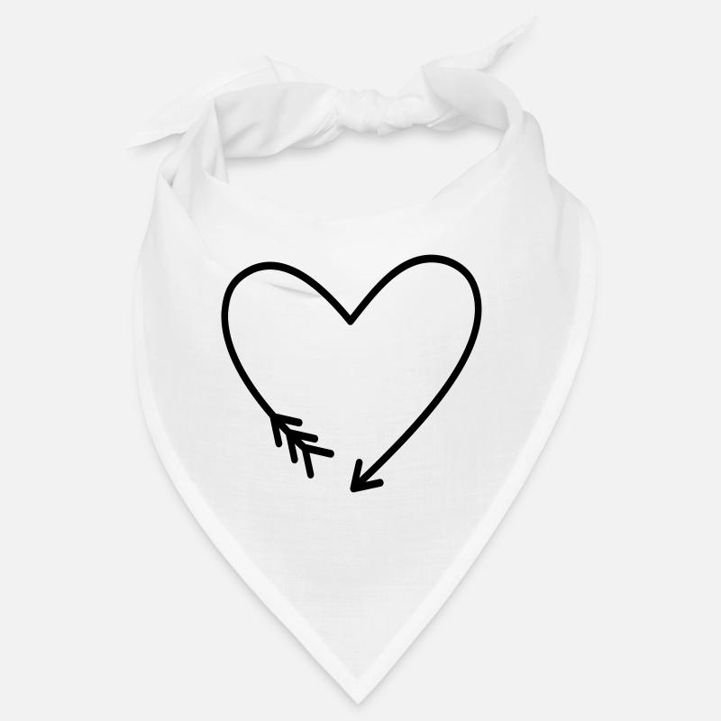 Icônes de flèche coeur amour cadeau de force Bandana