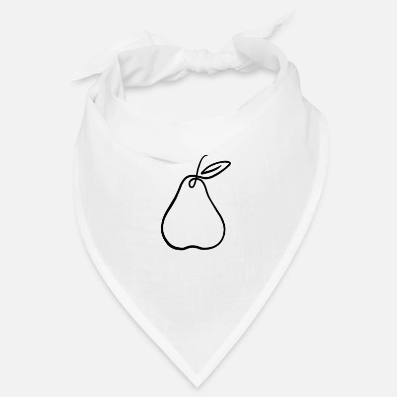 Pear Illustration – Minimal Fruit Design Bandana