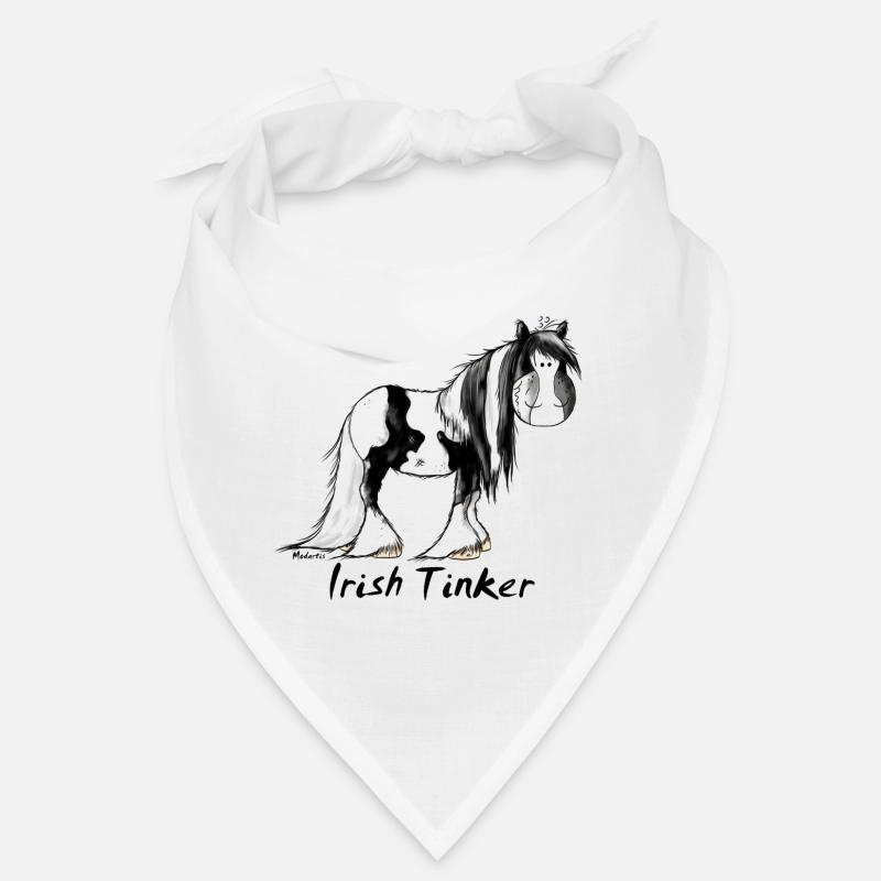 Gypsy Cob - Irish Cob – Pinto – Cheval - Bandana - blanc