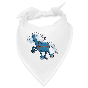 Isländer mit Flagge - Bandana - Weiß - Vorne