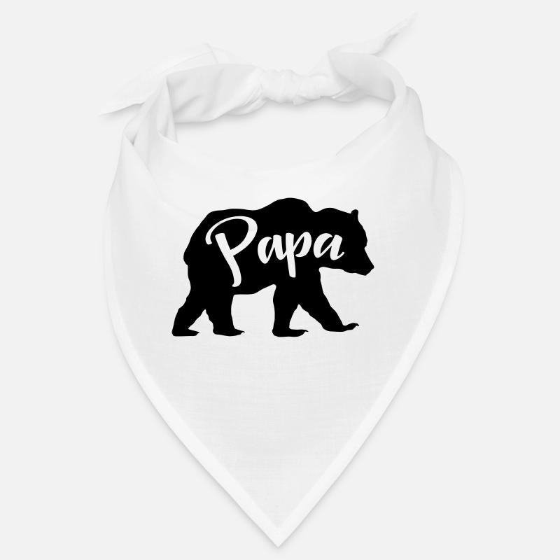 Papa Father Bear - Bandana - white
