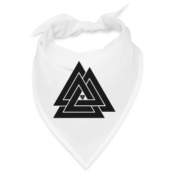 Valknut Wikinger Symbol - Bandana - Weiß - Vorne