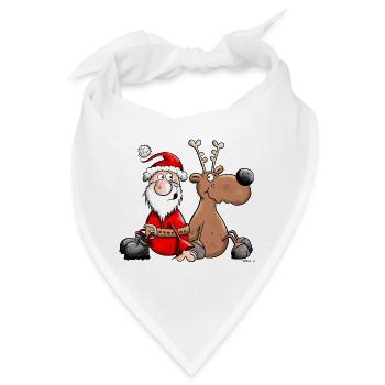 Weihnachts Dreamteam - Bandana - Weiß - Vorne
