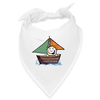 Kind aufm Boot - Bandana - Weiß - Vorne