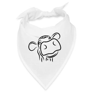 Kuh von den Bauern - Nutztiere - Kuh - Bandana - Weiß - Vorne