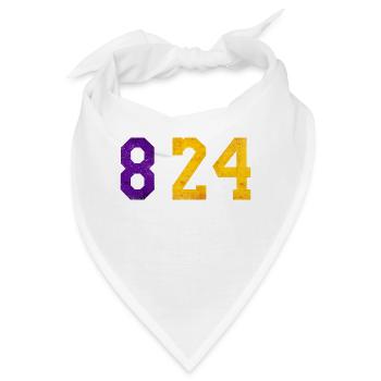 Kobe Nummer 8 24 Basketball Legende Vintage Fraktal - Bandana - Weiß - Vorne