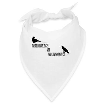 Hugin und Munin Keltenknoten - Bandana - Weiß - Vorne