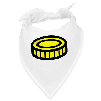 Münze Design - Bandana - Weiß - Vorne
