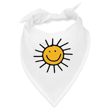 Sonne - Bandana - Weiß - Vorne