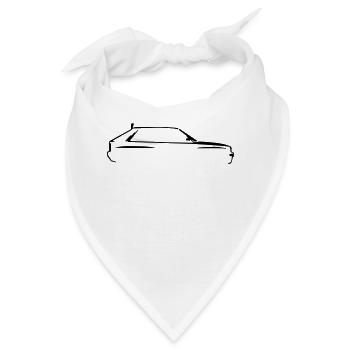 schwarzes Delta - Bandana - Weiß - Vorne
