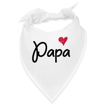 Papa - Für den Papa - Bandana - Weiß - Vorne