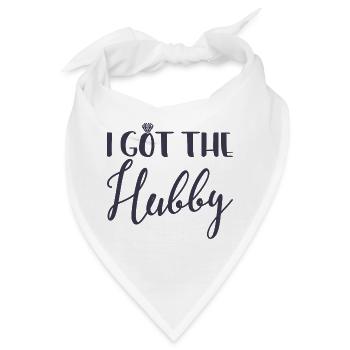 I Got The Hubby - Bachelorette Hen Party Geschenk - Bandana - Weiß - Vorne