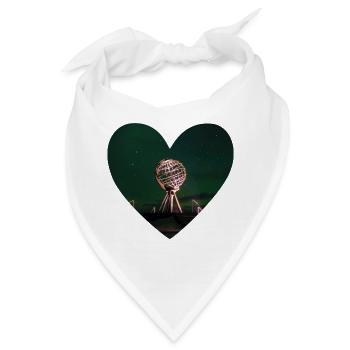 Nordkap Herz - Bandana - Weiß - Vorne