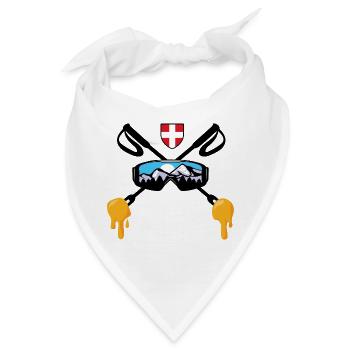 Savoie Ski und Savoyard Fondue Geschenk Haute Savoie - Bandana - Weiß - Vorne
