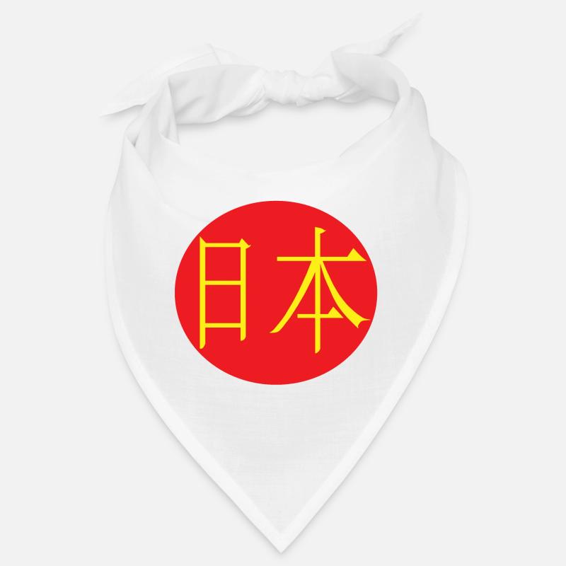 Nihon jaune et rouge Bandana