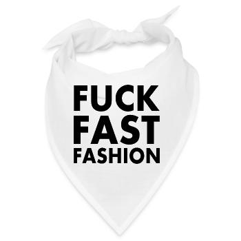 Fuck fast fashion - Bandana - Weiß - Vorne