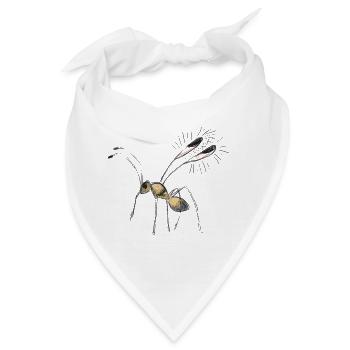 Winzige Fairyfly Zeichnung - Bandana - Weiß - Vorne