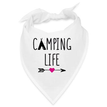 Leben auf dem Campingplatz - Bandana - Weiß - Vorne