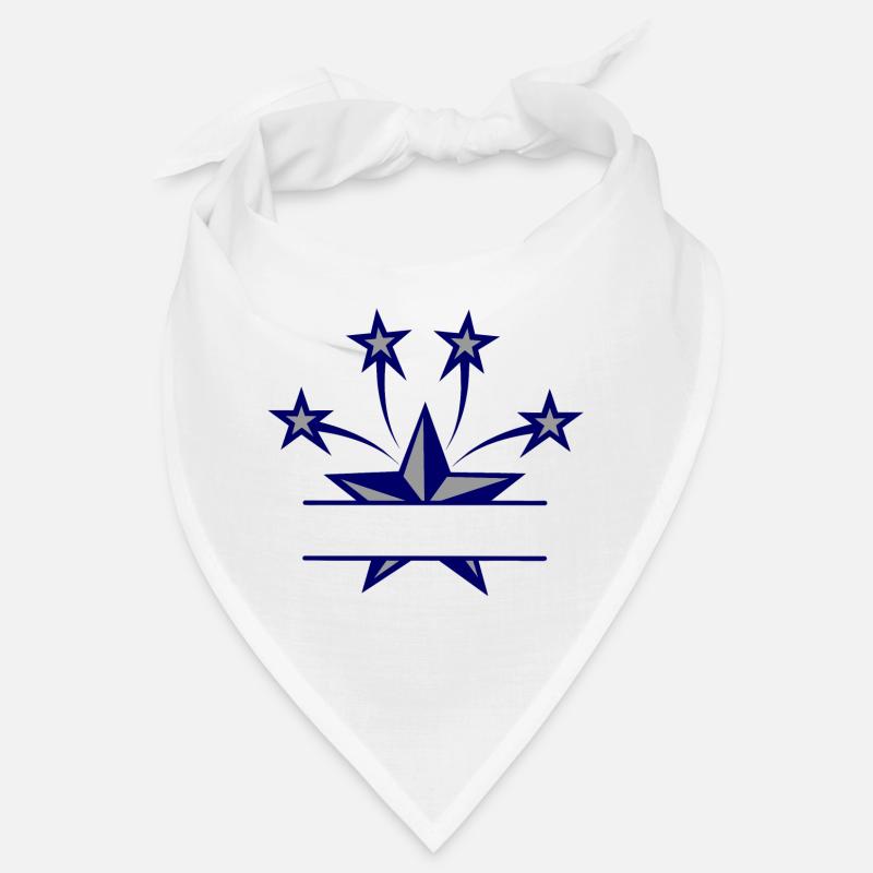 Star dark blue and grey with bar between them Bandana